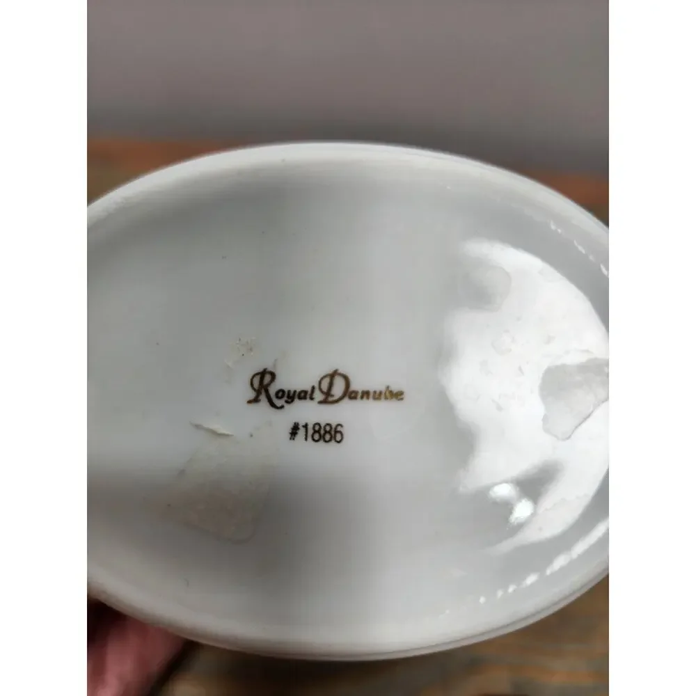 Vintage Porcelain Floral Royal Danube Tooth Brush Holder